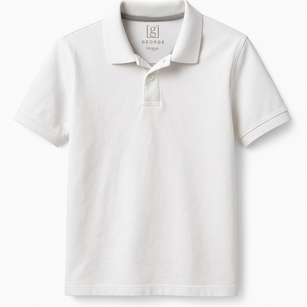 George White Polo Shirt Men’s Small Classic Casual Short Sleeve